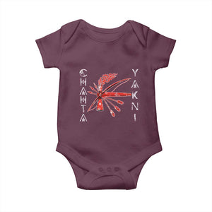 Chahta Yakni Tribe Baby Onesie Native American Indian Choctaw Nation Culture TS11 Maroon Print Your Wear