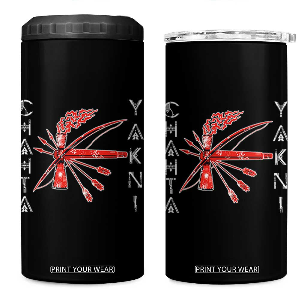 Chahta Yakni Tribe 4 in 1 Can Cooler Tumbler Native American Indian Choctaw Nation Culture TS11 One Size: 16 oz Black Print Your Wear