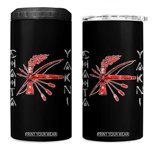 Chahta Yakni Tribe 4 in 1 Can Cooler Tumbler Native American Indian Choctaw Nation Culture TS11 One Size: 16 oz Black Print Your Wear