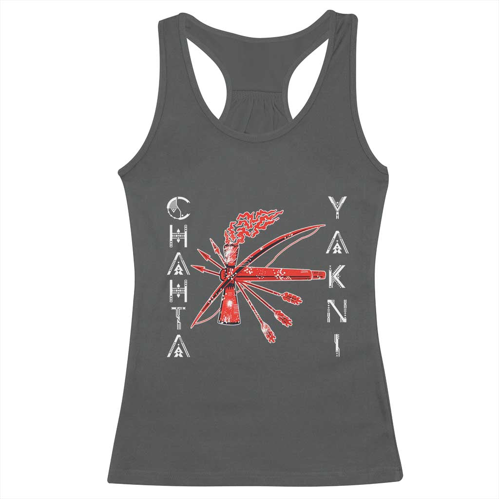 Chahta Yakni Tribe Racerback Tank Top Native American Indian Choctaw Nation Culture TS11 Dark Heather Print Your Wear