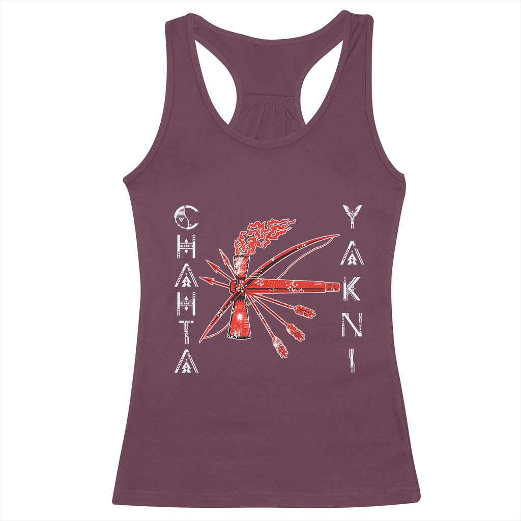 Chahta Yakni Tribe Racerback Tank Top Native American Indian Choctaw Nation Culture TS11 Maroon Print Your Wear