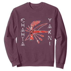 Chahta Yakni Tribe Sweatshirt Native American Indian Choctaw Nation Culture TS11 Maroon Print Your Wear