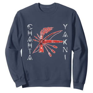 Chahta Yakni Tribe Sweatshirt Native American Indian Choctaw Nation Culture TS11 Navy Print Your Wear
