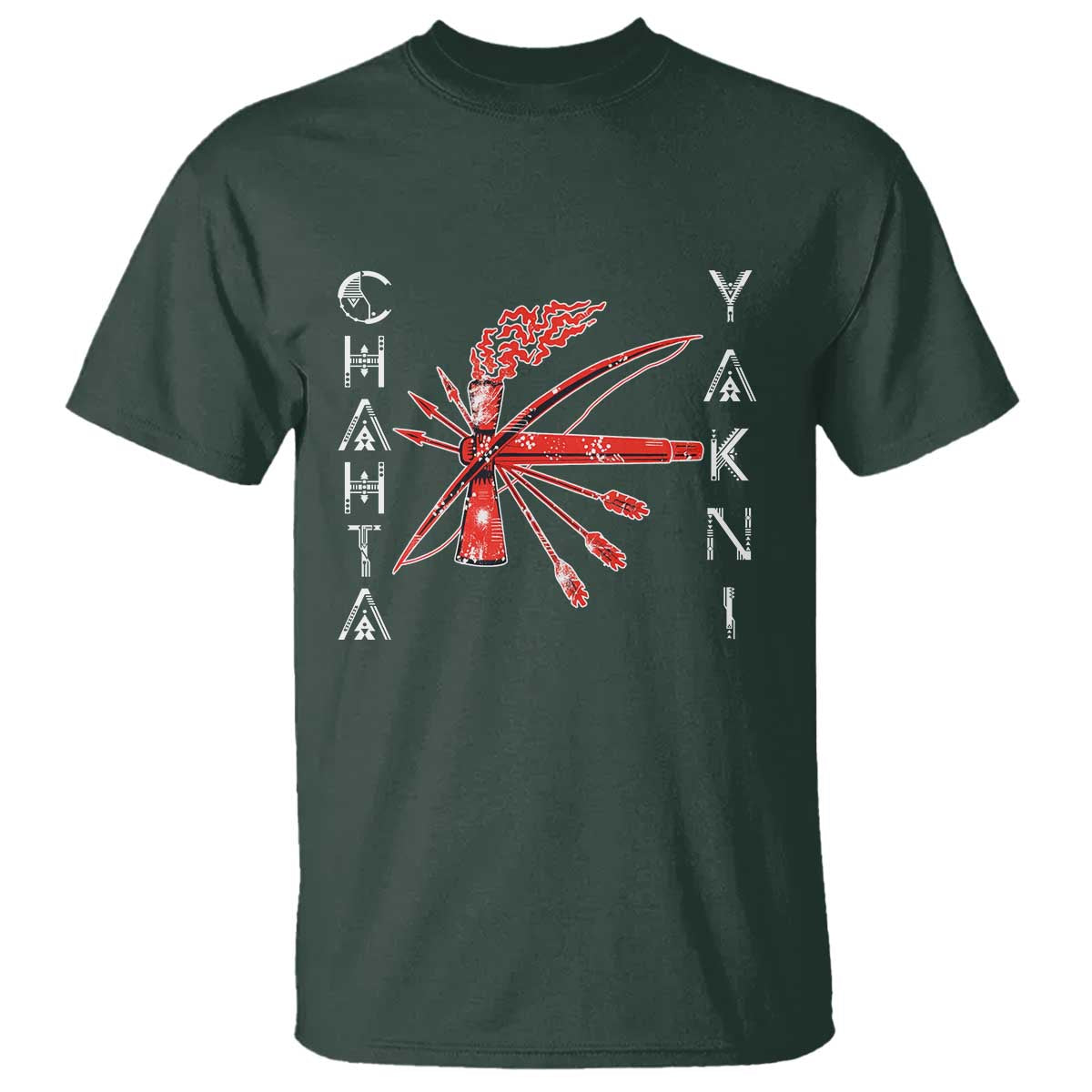 Chahta Yakni Tribe T Shirt Native American Indian Choctaw Nation Culture TS11 Dark Forest Green Print Your Wear