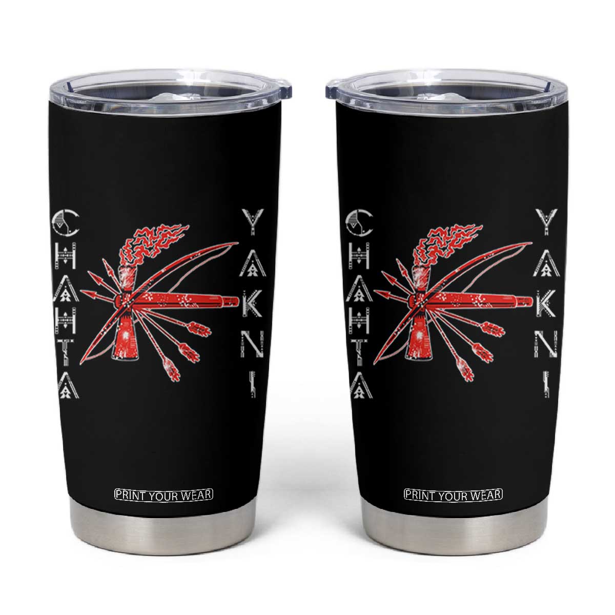 Chahta Yakni Tribe Tumbler Cup Native American Indian Choctaw Nation Culture TS11 Black Print Your Wear