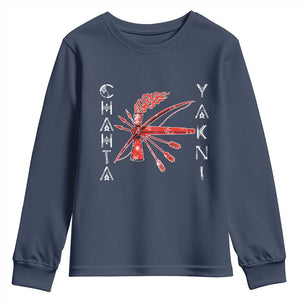 Chahta Yakni Tribe Youth Sweatshirt Native American Indian Choctaw Nation Culture TS11 Navy Print Your Wear