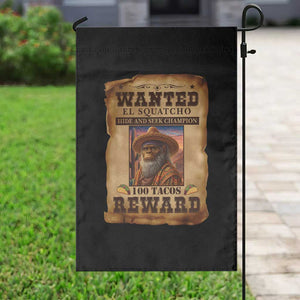 Funny Wanted El Squatcho Garden Flag Hide And Seek Champion Western Poncho Mexican Bigfoot TS11 Print Your Wear