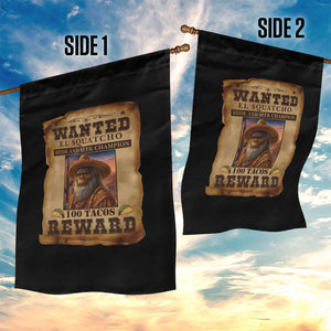 Funny Wanted El Squatcho Garden Flag Hide And Seek Champion Western Poncho Mexican Bigfoot TS11 Print Your Wear