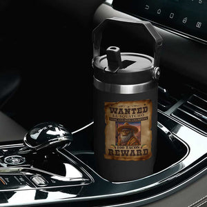 Funny Wanted El Squatcho Flip Straw Tumbler Hide And Seek Champion Western Poncho Mexican Bigfoot TS11 Print Your Wear