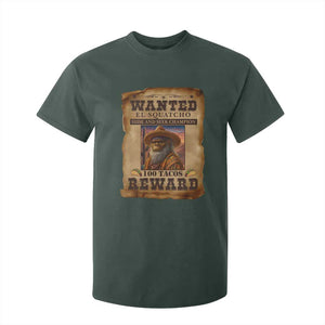 Funny Wanted El Squatcho T Shirt For Kid Hide And Seek Champion Western Poncho Mexican Bigfoot TS11 Dark Forest Green Print Your Wear