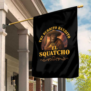 Funny The Burrito Bandito El Squatcho Garden Flag Western Poncho Mexican Bigfoot TS11 Print Your Wear