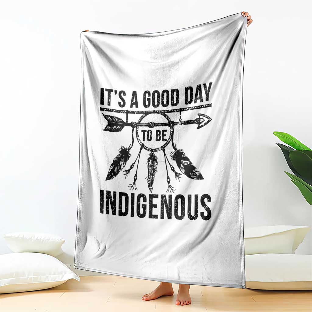 Native American Its A Good Day To Be Indigenous Throw Blanket Dreamcatcher Feathers TS11 Print Your Wear