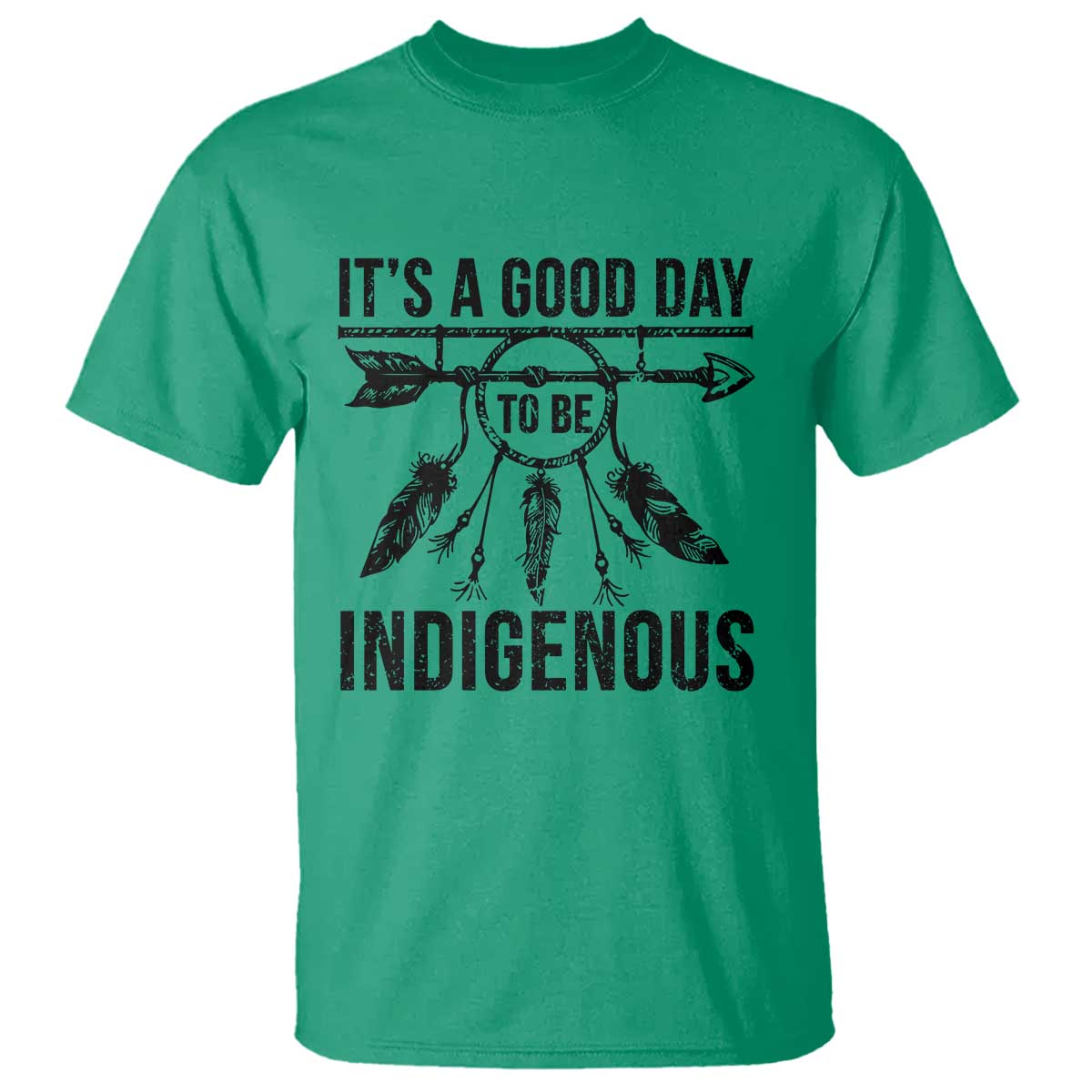 Native American Its A Good Day To Be Indigenous T Shirt Dreamcatcher Feathers TS11 Irish Green Print Your Wear