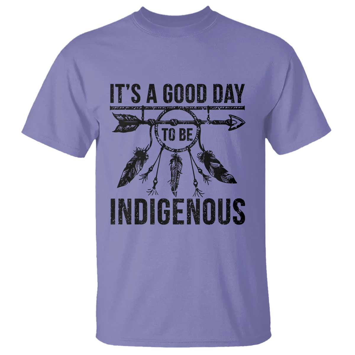Native American Its A Good Day To Be Indigenous T Shirt Dreamcatcher Feathers TS11 Violet Print Your Wear
