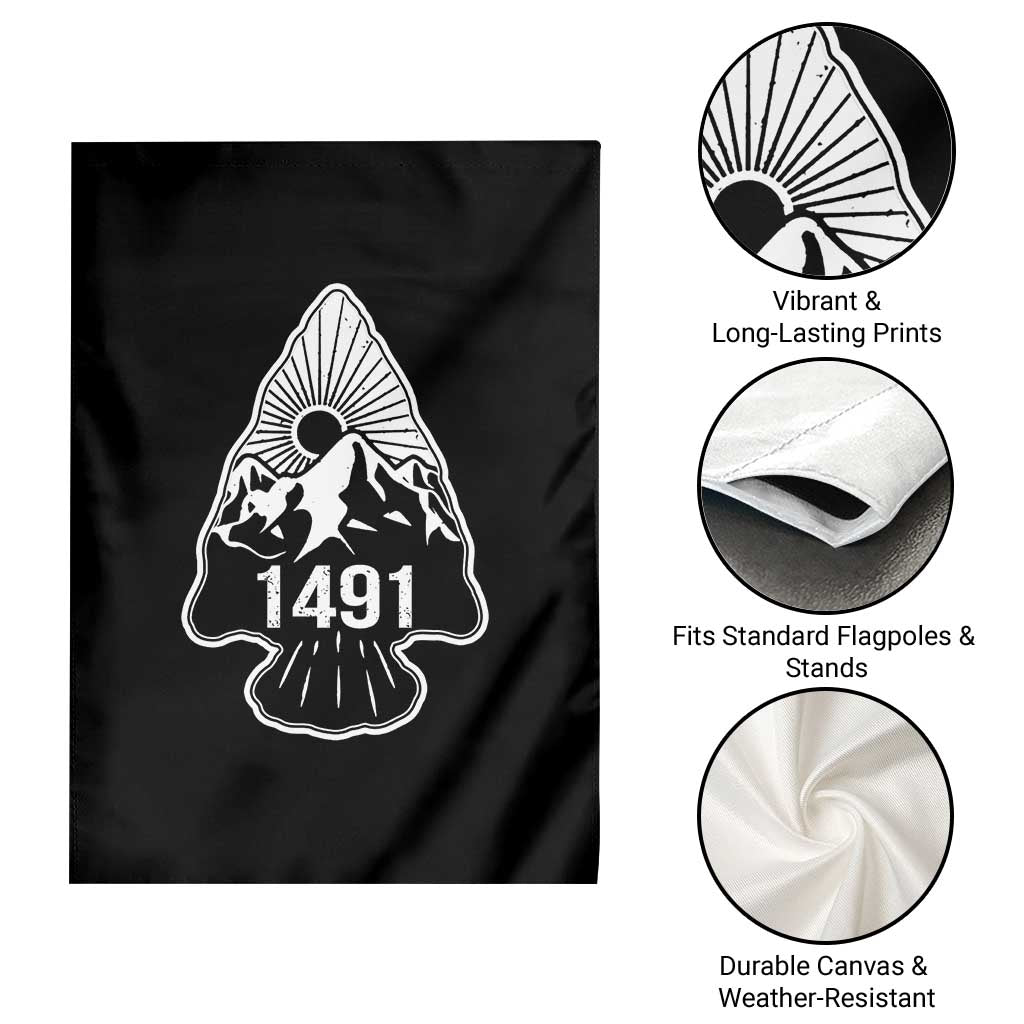 Proud Native American 1491 Pre Columbus Indigenous Arrowhead Garden Flag TS11 Print Your Wear