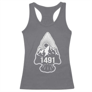 Proud Native American 1491 Pre Columbus Indigenous Arrowhead Racerback Tank Top TS11 Charcoal Print Your Wear