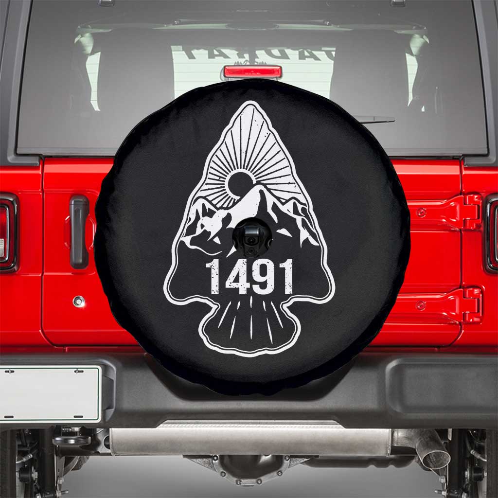Proud Native American 1491 Pre Columbus Indigenous Arrowhead Spare Tire Cover TS11 Black Print Your Wear
