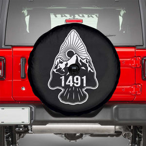 Proud Native American 1491 Pre Columbus Indigenous Arrowhead Spare Tire Cover TS11 Black Print Your Wear