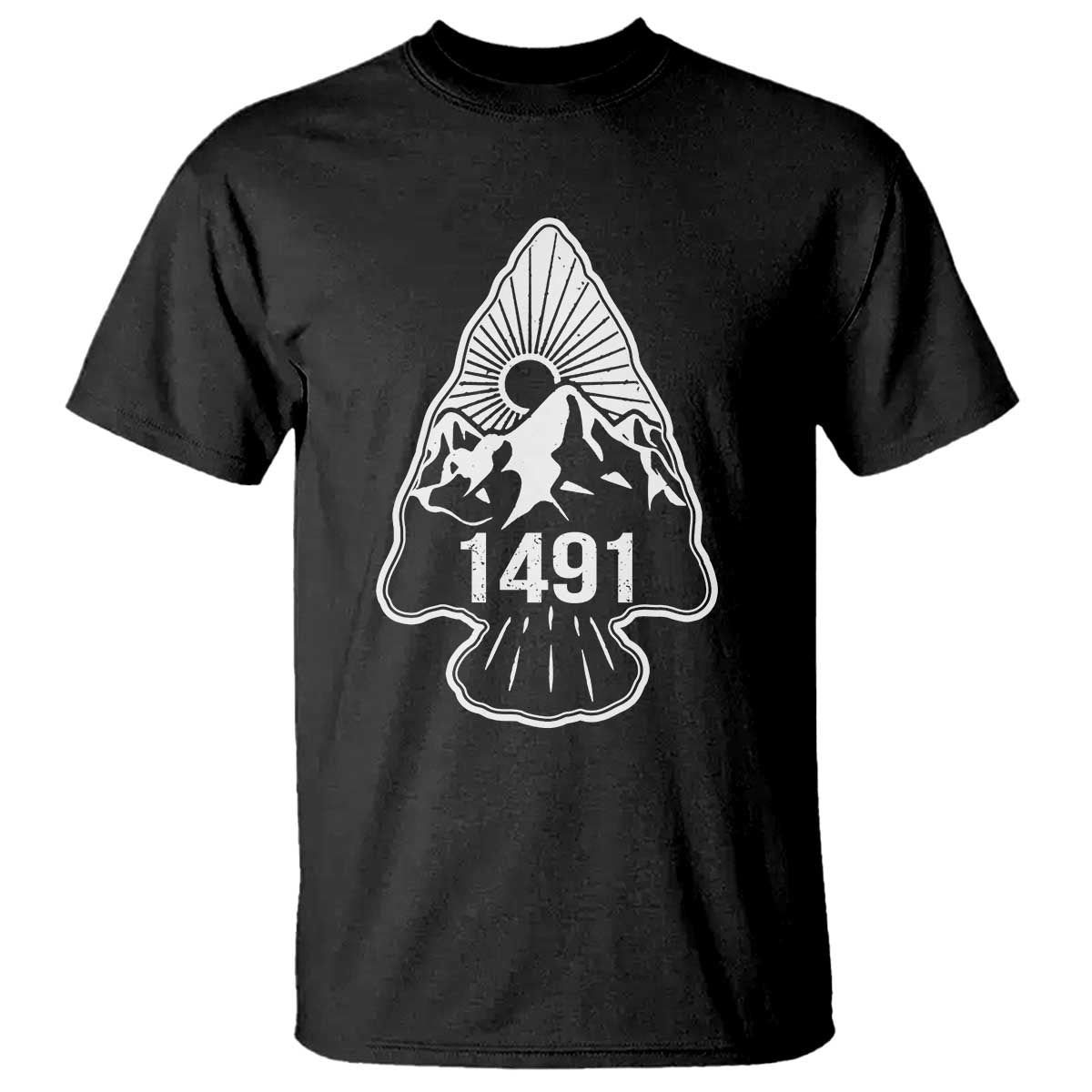 Proud Native American 1491 Pre Columbus Indigenous Arrowhead T Shirt TS11 Black Print Your Wear