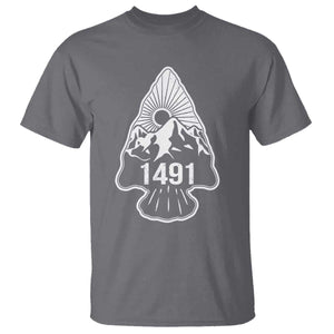 Proud Native American 1491 Pre Columbus Indigenous Arrowhead T Shirt TS11 Charcoal Print Your Wear