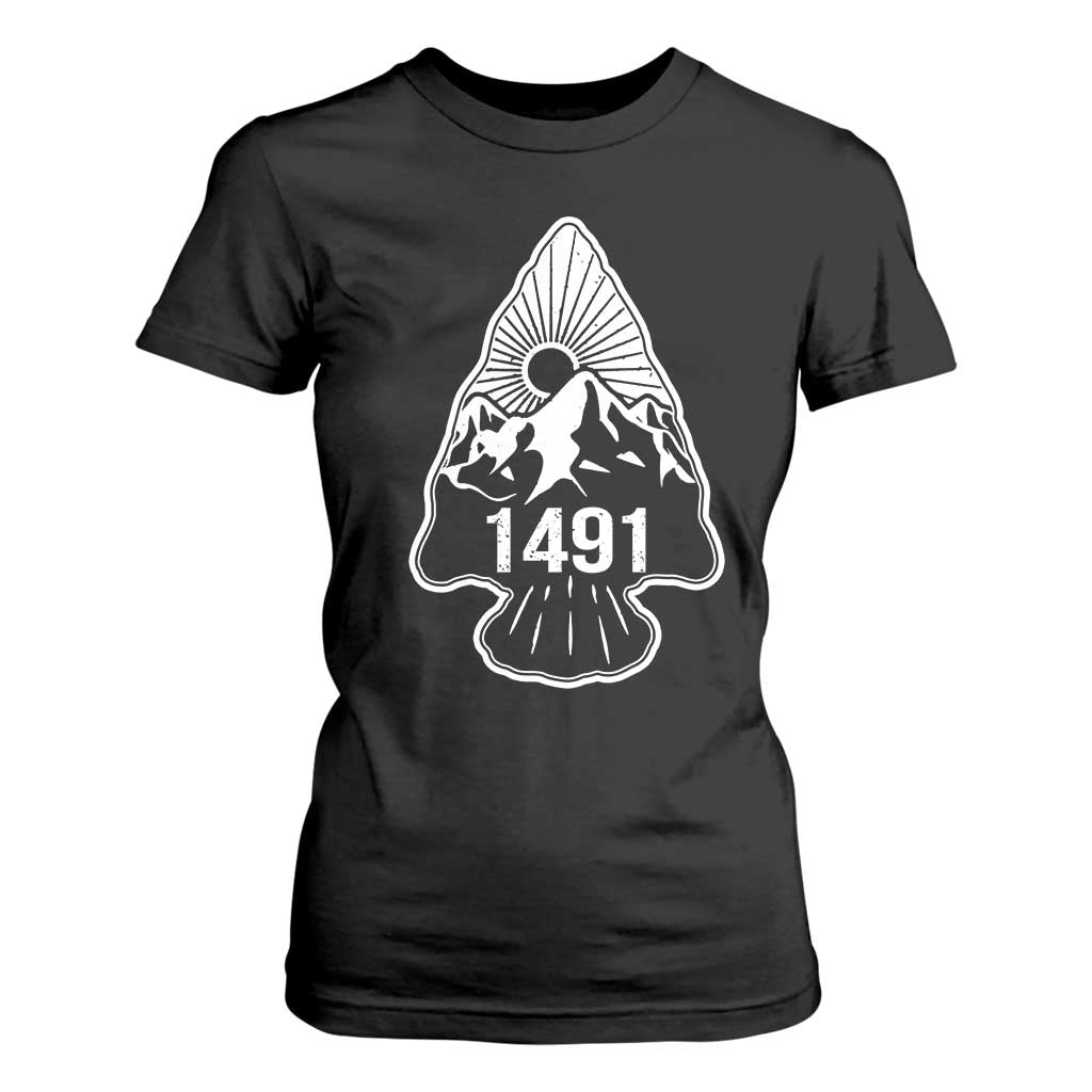 Proud Native American 1491 Pre Columbus Indigenous Arrowhead T Shirt For Women TS11 Black Print Your Wear