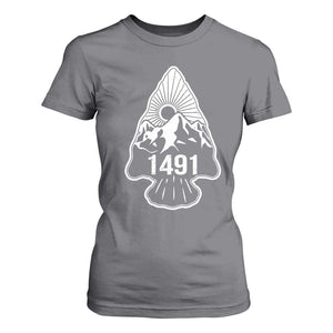 Proud Native American 1491 Pre Columbus Indigenous Arrowhead T Shirt For Women TS11 Charcoal Print Your Wear