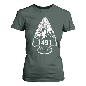Proud Native American 1491 Pre Columbus Indigenous Arrowhead T Shirt For Women TS11 Dark Forest Green Print Your Wear