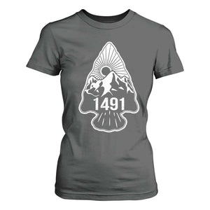 Proud Native American 1491 Pre Columbus Indigenous Arrowhead T Shirt For Women TS11 Dark Heather Print Your Wear