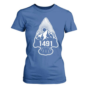 Proud Native American 1491 Pre Columbus Indigenous Arrowhead T Shirt For Women TS11 Royal Blue Print Your Wear