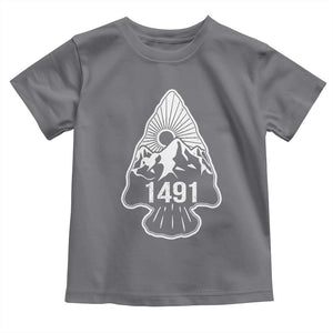 Proud Native American 1491 Pre Columbus Indigenous Arrowhead Toddler T Shirt TS11 Charcoal Print Your Wear