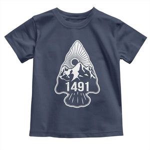 Proud Native American 1491 Pre Columbus Indigenous Arrowhead Toddler T Shirt TS11 Navy Print Your Wear