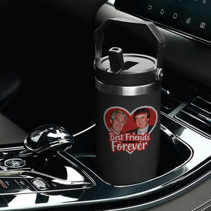 Funny Trump Best Friend Forever Flip Straw Tumbler Humor Political Coquette Lace Heart TS11 Print Your Wear