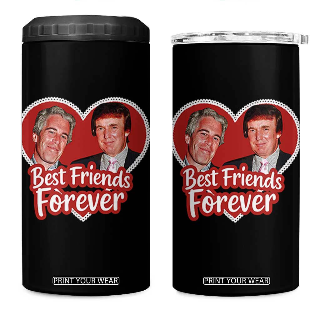 Funny Trump Best Friend Forever 4 in 1 Can Cooler Tumbler Humor Political Coquette Lace Heart TS11 One Size: 16 oz Black Print Your Wear