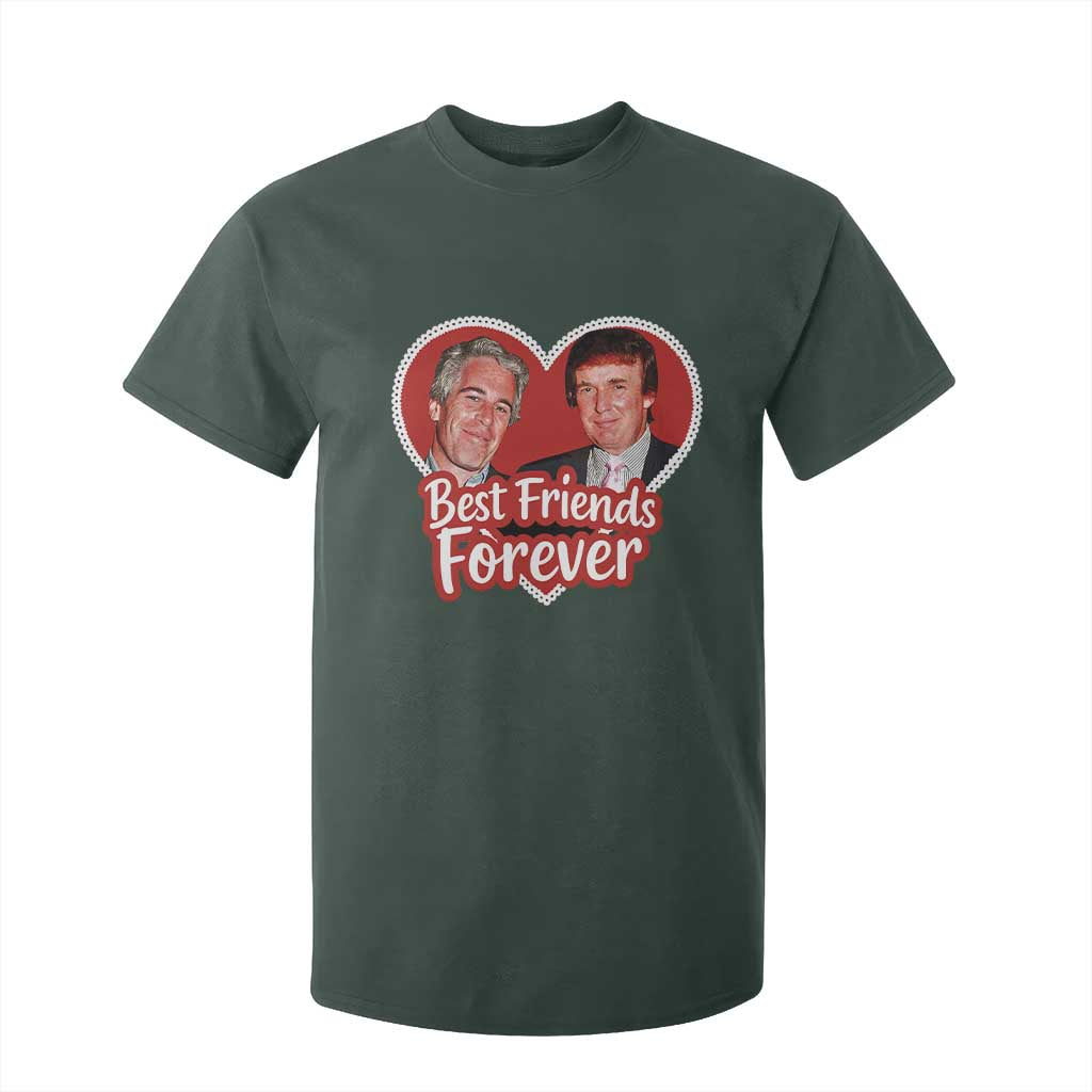 Funny Trump Best Friend Forever T Shirt For Kid Humor Political Coquette Lace Heart TS11 Dark Forest Green Print Your Wear