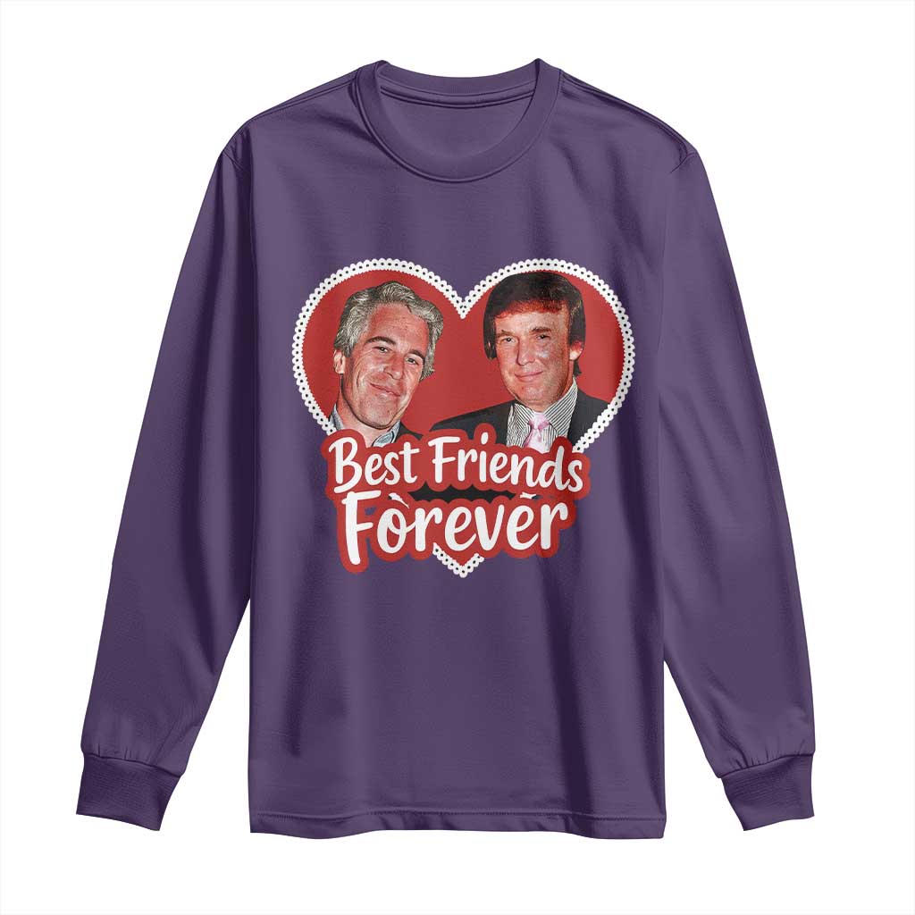 Funny Trump Best Friend Forever Long Sleeve Shirt Humor Political Coquette Lace Heart TS11 Purple Print Your Wear