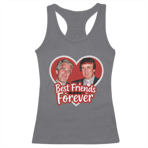Funny Trump Best Friend Forever Racerback Tank Top Humor Political Coquette Lace Heart TS11 Charcoal Print Your Wear