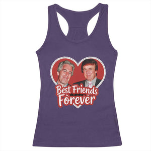 Funny Trump Best Friend Forever Racerback Tank Top Humor Political Coquette Lace Heart TS11 Purple Print Your Wear