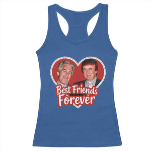 Funny Trump Best Friend Forever Racerback Tank Top Humor Political Coquette Lace Heart TS11 Royal Blue Print Your Wear