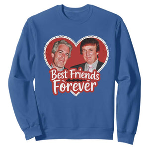 Funny Trump Best Friend Forever Sweatshirt Humor Political Coquette Lace Heart TS11 Royal Blue Print Your Wear