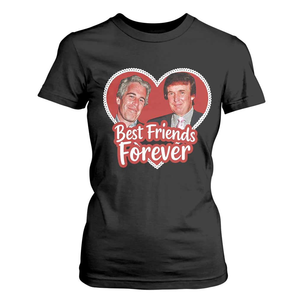 Funny Trump Best Friend Forever T Shirt For Women Humor Political Coquette Lace Heart TS11 Black Print Your Wear
