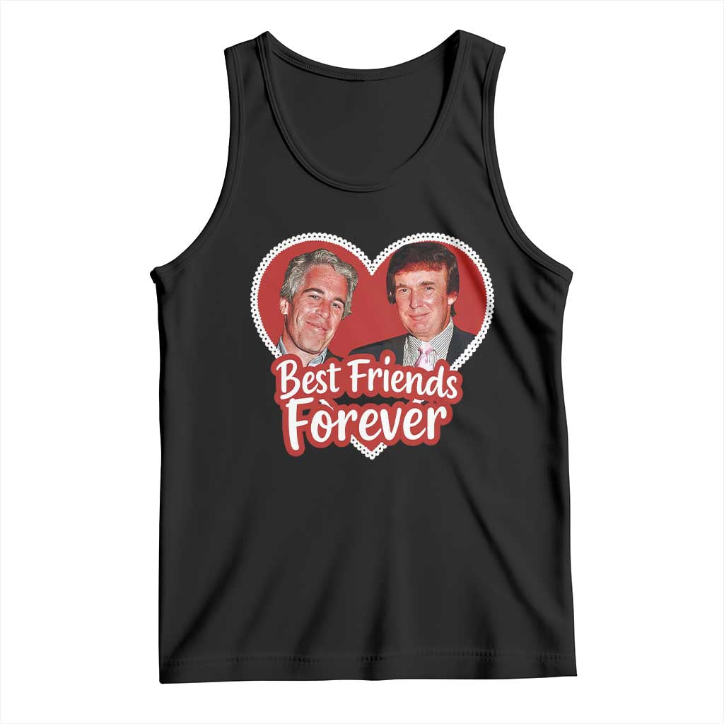 Funny Trump Best Friend Forever Tank Top Humor Political Coquette Lace Heart TS11 Black Print Your Wear
