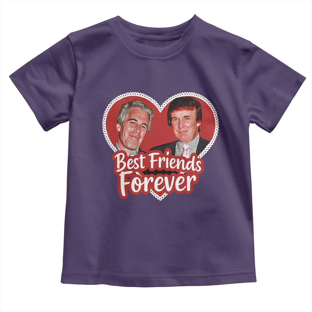 Funny Trump Best Friend Forever Toddler T Shirt Humor Political Coquette Lace Heart TS11 Purple Print Your Wear