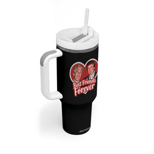 Funny Trump Best Friend Forever Tumbler With Handle Humor Political Coquette Lace Heart TS11 Print Your Wear