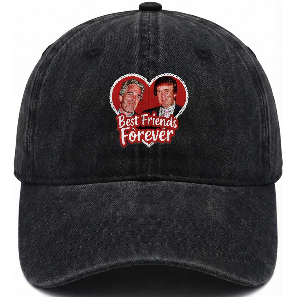Funny Trump Best Friend Forever Washed Cotton Baseball Cap Humor Political Coquette Lace Heart TS11 Print Your Wear