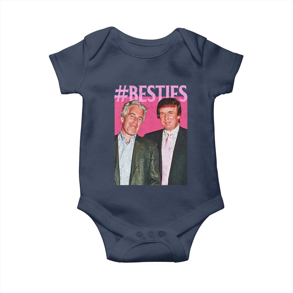 Funny Trump Bestie Baby Onesie Humor Political 2025 TS11 Navy Print Your Wear