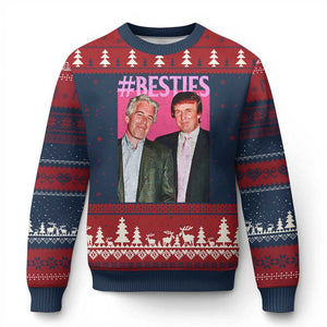 Funny Trump Bestie Ugly Christmas Sweater Humor Political 2025 - Print Your Wear