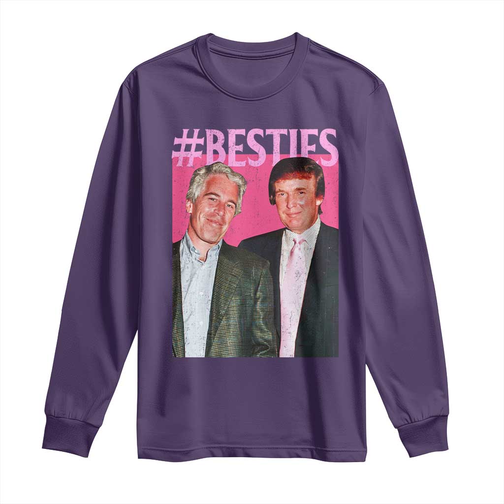 Funny Trump Bestie Long Sleeve Shirt Humor Political 2025 TS11 Purple Print Your Wear