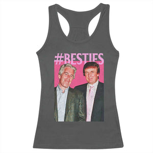 Funny Trump Bestie Racerback Tank Top Humor Political 2025 TS11 Dark Heather Print Your Wear