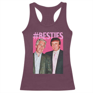 Funny Trump Bestie Racerback Tank Top Humor Political 2025 TS11 Maroon Print Your Wear
