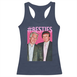Funny Trump Bestie Racerback Tank Top Humor Political 2025 TS11 Navy Print Your Wear